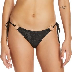 River Island Monogram Vinyl Side Ring Tie Bikini Bottoms